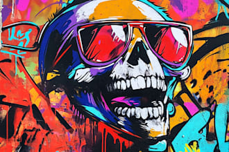 make unique graffiti art for tshirts, hoodies and streetwear