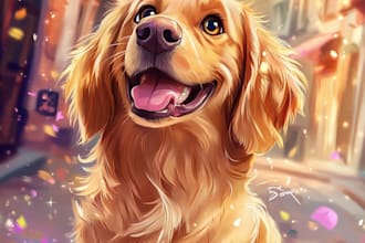 make realistic portraits of your cat, dog or any pets