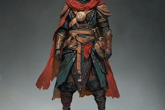 draw dnd art, fantasy illustration, oc fanart, rpg, character sheet