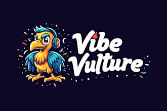 design outstanding vibe vulture bird mascot logo with express delivery