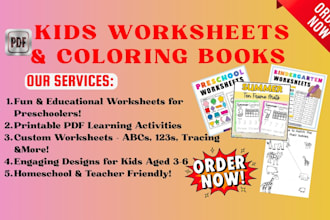 create engaging preschool worksheets and printable learning activities for kids