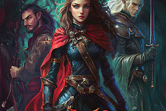 draw dnd character art fantasy scifi illustration for you