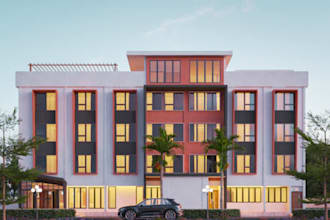 do 3d hotel design, hotel interior and exterior design, lobby design, bar design