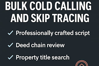 do bulk cold calling and skip tracing leads for investors
