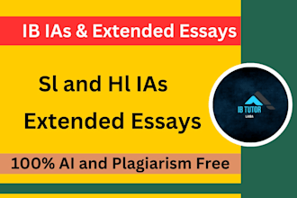 provide help in ib ias and extended essays as an ib expert
