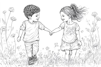 draw amazing coloring book pages illustration for children