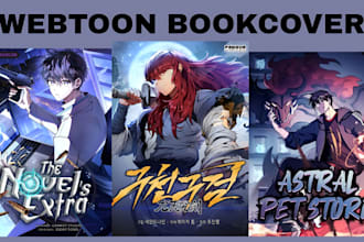 design light novel manga manhwa webtoon webcomic cover, ebook and comic cover