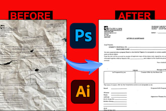 do photoshop photo and old document restoration