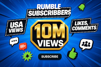 do rumble video promotion USA rumble channel shoutout organic subscribers, views