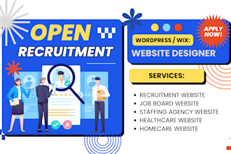 develop recruitment agency website job board staffing portal hiring website
