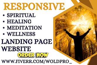 design a beautiful spiritual healing meditation reiki holistic wellness website