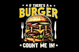 design high quality burger mascot logo with free source file
