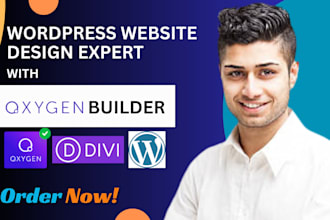 design wordpress website with oxygen builder or divi