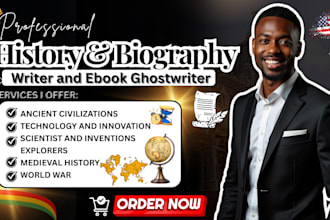 write american history, interrelations,  biography, publicate, and philosophy