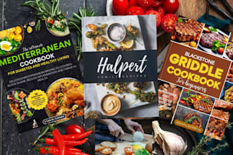 design stunning cookbook and KDP paperback cover