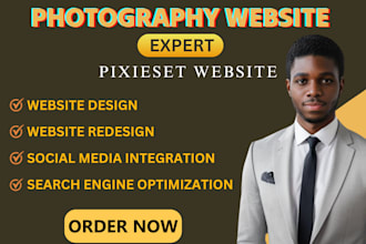 design pixieset website, photography website, online booking for photography