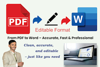 convert PDF to word, google docs, powerpoint, typing services