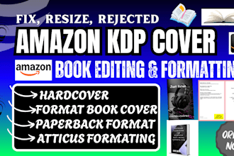 fix rejected amazon kdp kindle cover, kdp paperback formatting, book formatting