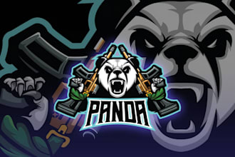 make villain panda esport logo