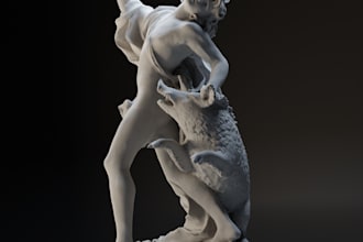sculpt 3d realistic figures,statues,classical greek styled 3d sculpture,3d print
