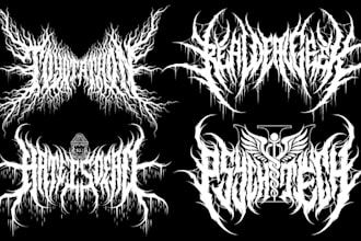 design a professional and detailed death metal logo