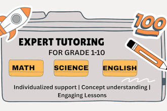 be your math, science and english tutor