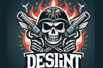 design unique skull pest control logo