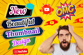 design 2 attractive eye catchy youtube thumbnail in 3 hours