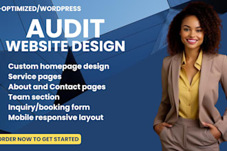 audit website, financial website, consulting website, wordpress website