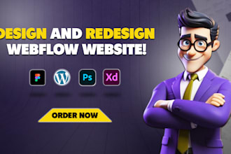 design, redesign, or develop webflow website, webflow expert