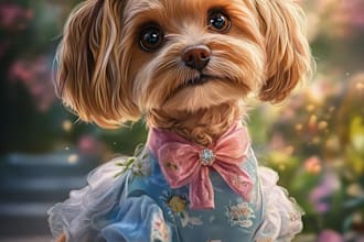 make realistic portraits of your cat, dog or any pets