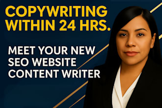 deliver copywriting in 24 hrs as your website copywriting pro