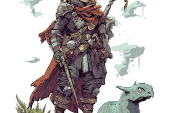 draw a dnd character art and dnd character illustration