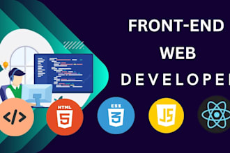 be your frontend developer in reactjs or angular
