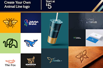 create custom animal line style logo