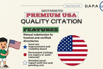 provide manual USA local citations for local SEO ranking