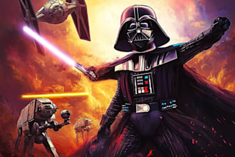 create star wars and sci fi illustration