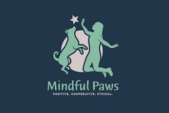 design modern eye catching ethical kind dog logo