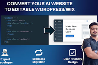 convert your ai generated website into a fully editable wordpress or wix site