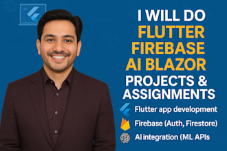 do flutter firebase dotnet database ai blazor projects and assignments