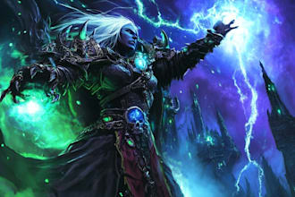 create warcraft fantasy dungeons and dragons illustrations