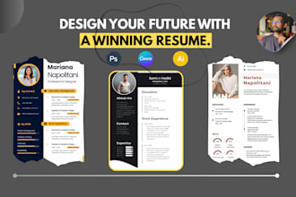 create a job winning CV or resume with modern design