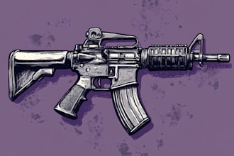 do a 3d weapon illustration for gaming