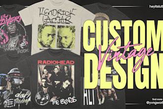 create t shirt tees design with vintage, retro, or streetwear style