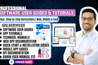 write software user guides and tutorials for your web, app, saas documentation
