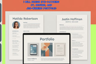 design eye catching CV, resume and job winning portfolio