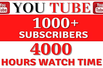 drive traffic to boost 1000 subscriber on youtube channel