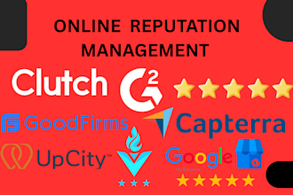 online reputation management for goodfirms, clutch, g2, designrush, sortlist