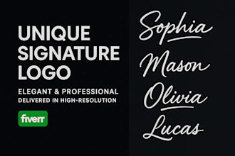 design a unique and professional signature logo