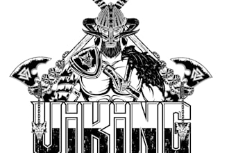 design vintage viking warrior sport logo